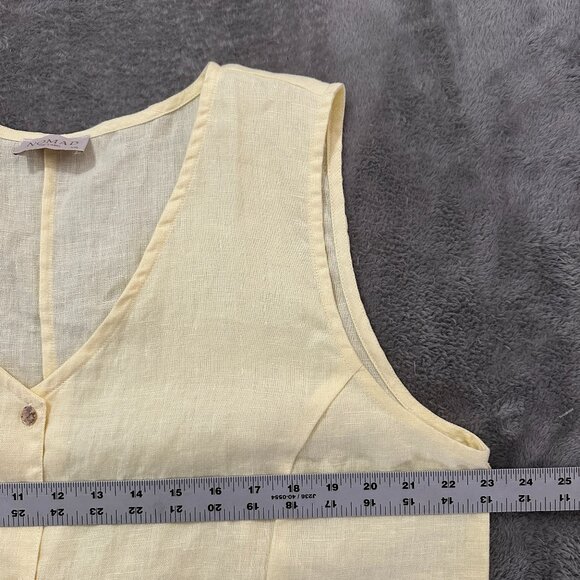 Nomad The Label French Linen Florentina Wide Leg Jumpsuit XXL Lemon Yellow - Picture 5 of 7